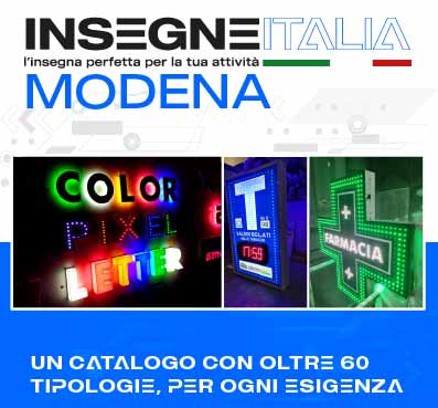 Produzione insegne Modena luminose e non